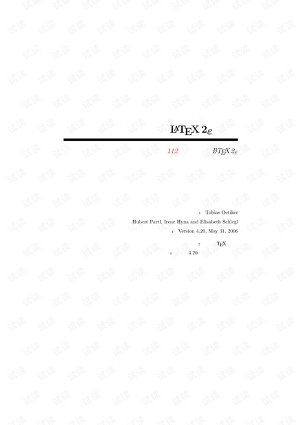 112 分钟学会LATEX 2ε
