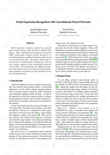 Facial Expression Recognition with Convolutional Neural Networks
