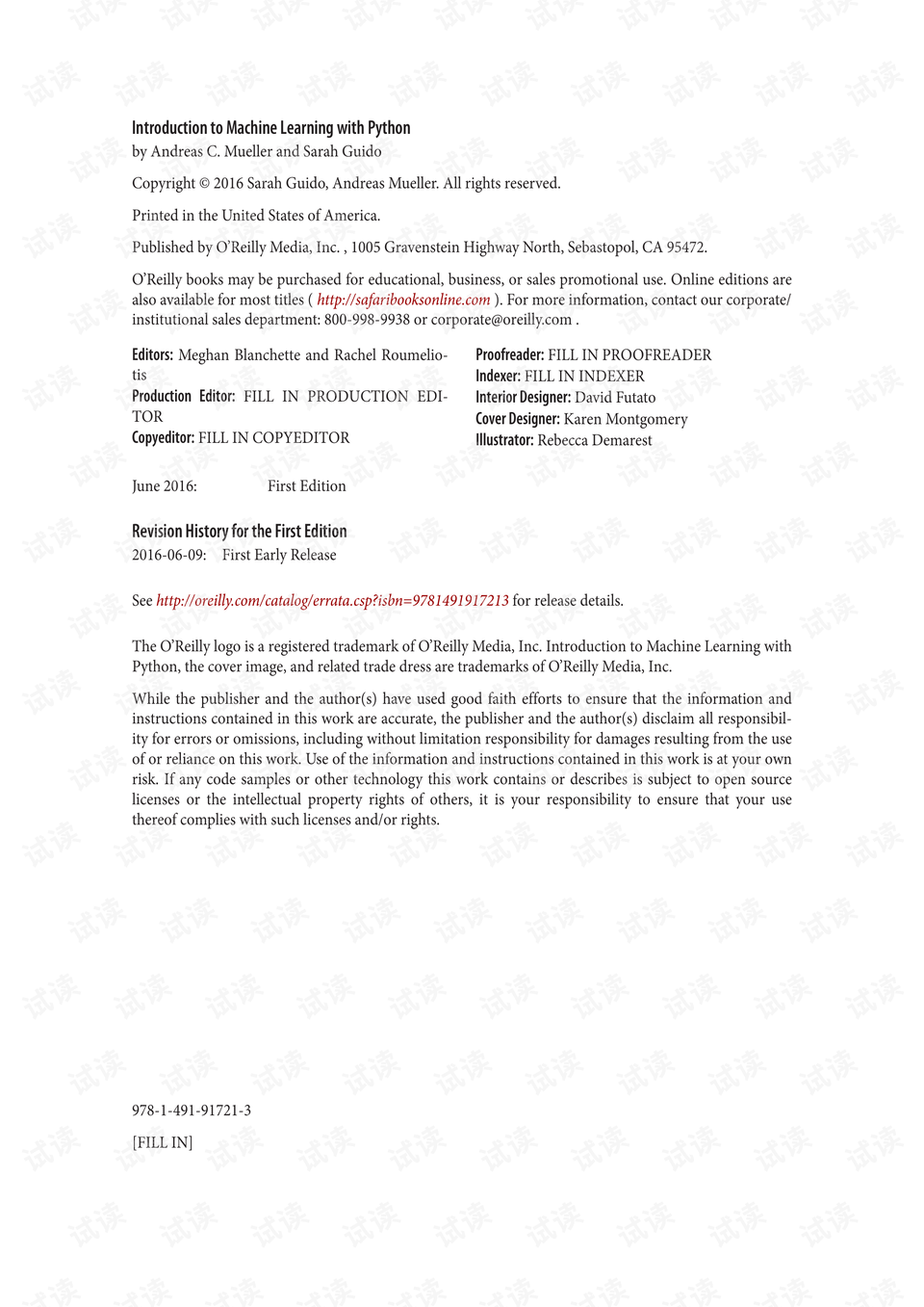 introductiontomachinelearningwithpython.pdf 高清无码 2016出版 机器学习工具类资源 csdn下载