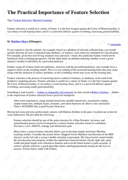 The+Practical+Importance+of+Feature+Selection