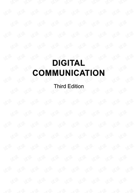 Digital Communication 3rd by John Barry