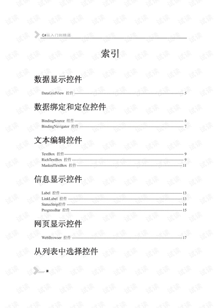 C#控件大全 c#